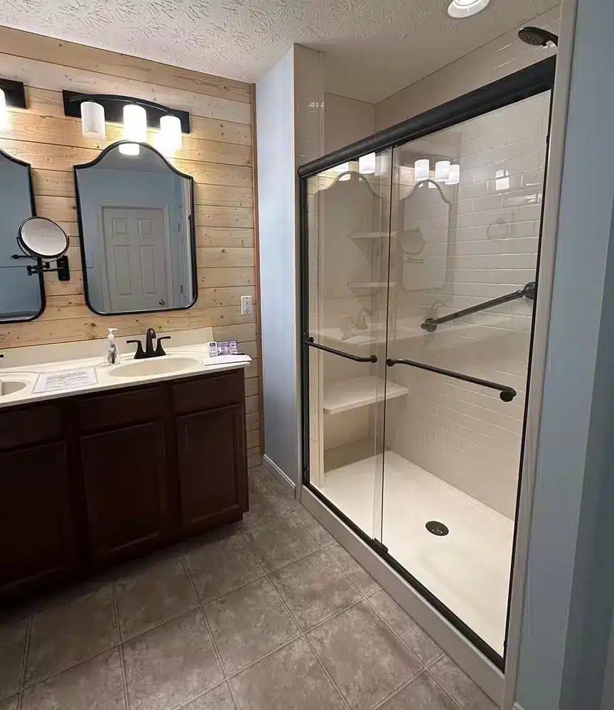 Bathroom remodel in residential home in Dayton, OH.
